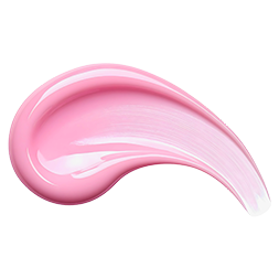 Pink cosmetic cream swatch with smooth texture and glossy finish on a clean background.